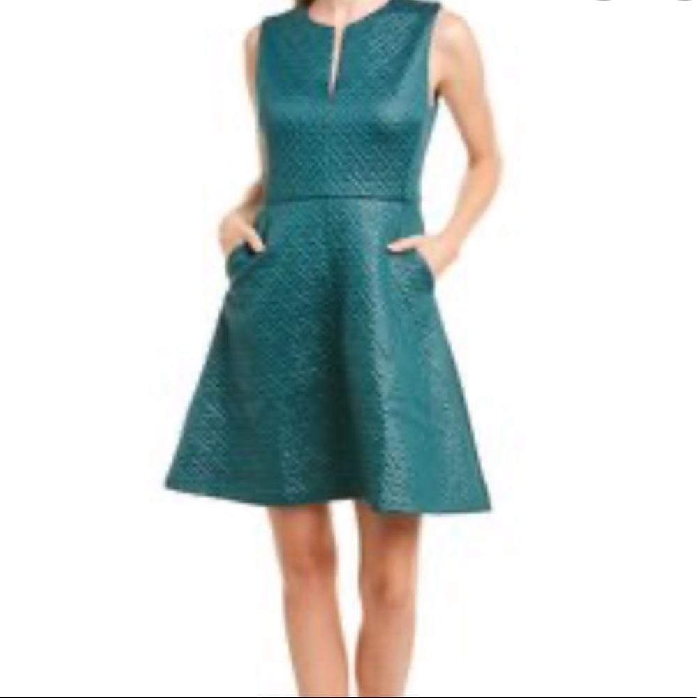Natori Maze Jaquard Jade Green Dress Size 4 NWT